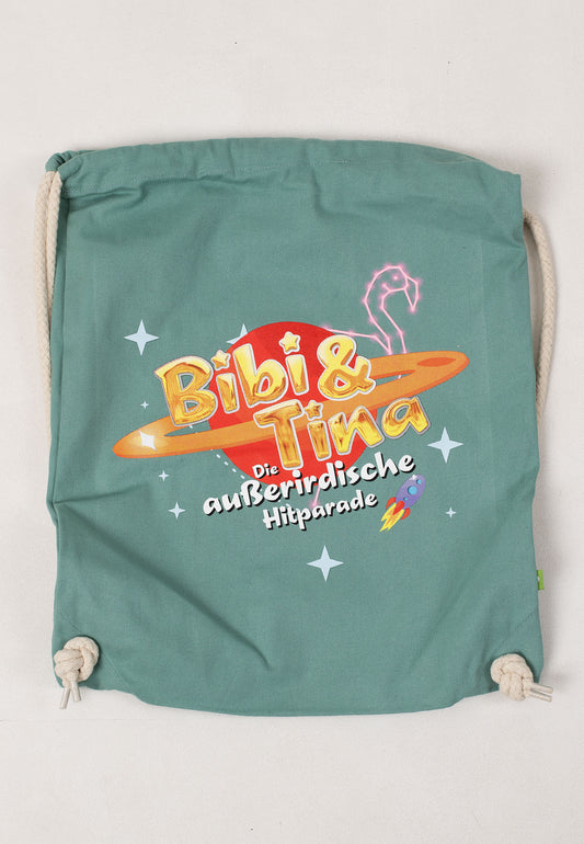 Bibi & Tina Außerirdische Hitparade Sage Green Drawstringbag